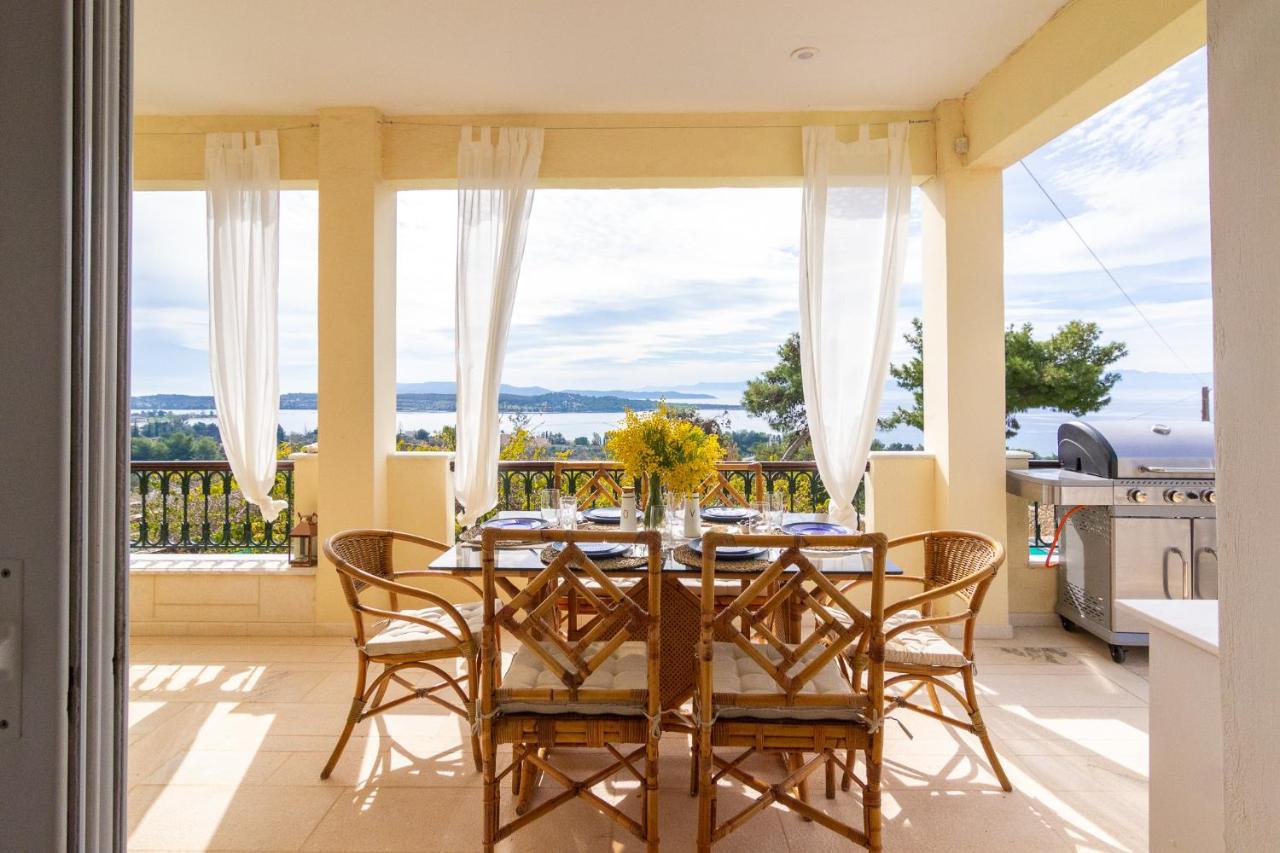 House With Amazing Ocean View And Patio - Pool Villa ปอร์โตเฮลี ภายนอก รูปภาพ